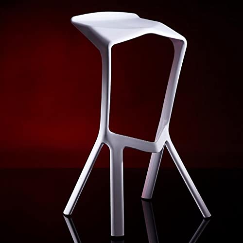 Tabouret de comptoir en plastique injecté haute résistance avec dossier bas - 4