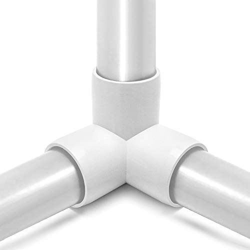 QWORK 3 Way 1" Tee PVC Fitting Elbow,10Pack PVC Fitting Connector,Furniture Grade,for Building Furniture and PVC Structures,White by QWORK - Image 2