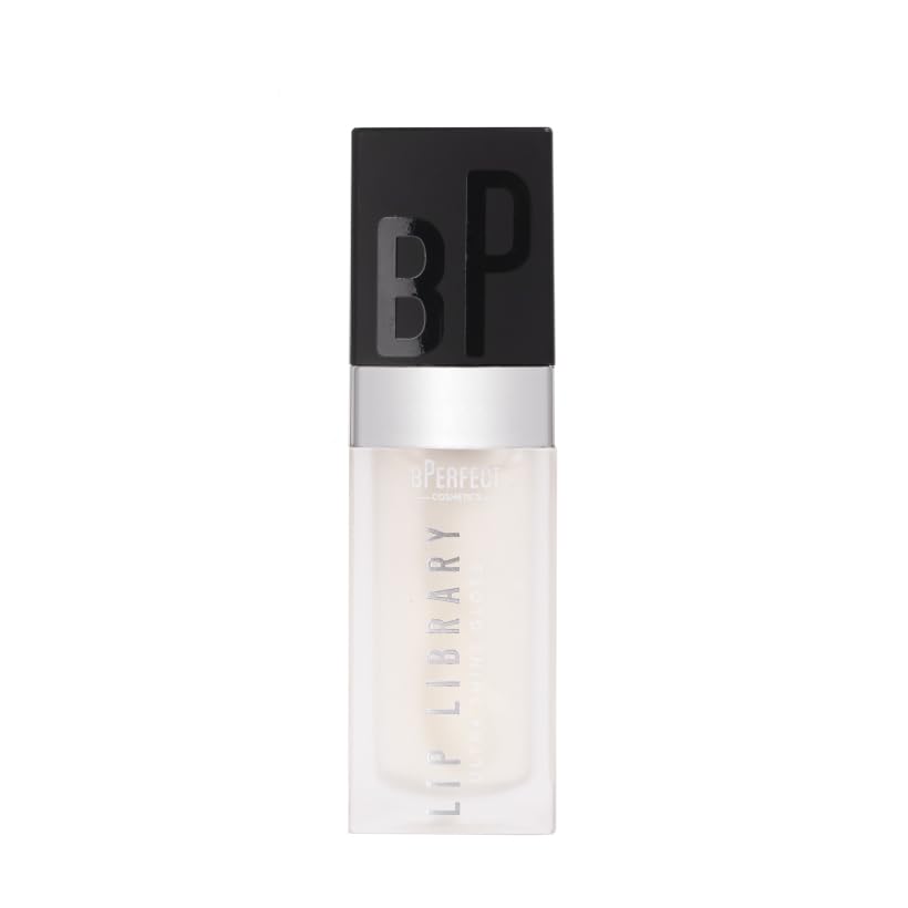 BPerfect Lip Library Lip Gloss - High-Shine Hydrating Gloss with Jojoba Oil - Shade Love Story (Clear with Golden Shimmer Reflects)