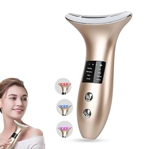 Floverkity 8-in-1 Anti-Aging-Face-Massager-Face Beauty Device (8 Modes, Gold)