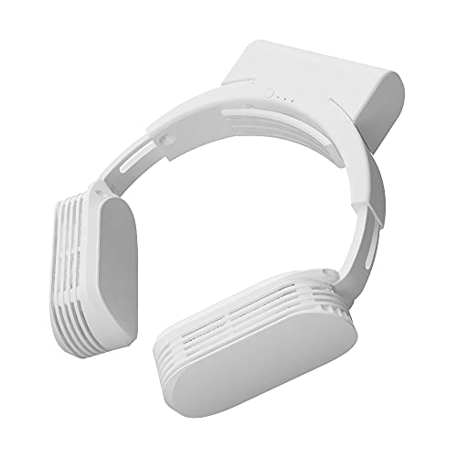 Neck Cooler Evo (White), Wearable, Outdoor, Workers, Sports, Cooling Plates, 3 Modes, Battery Included, Rechargeable, USB Powered, Hands Free, Headphone Design, Hot Weather, Summer, Peltier Cooler