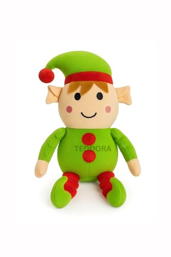 Image of Santa Clauss Driver Soft Toy for Girls Boys Kids,Red&Green,Santa Plush Stuffed Baby Teddy Gift Birthday, 30cm