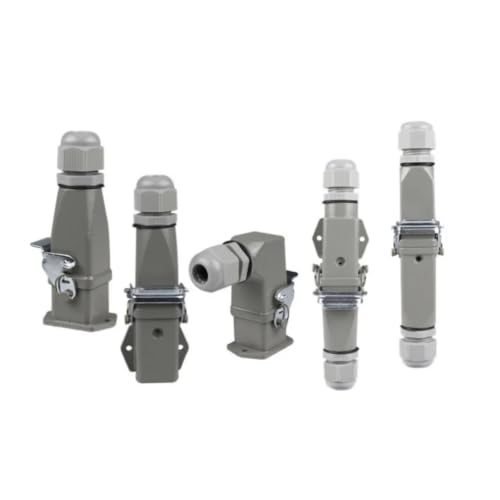 Conector Rectangular HDC HA de 5 pines y 10A, clavija industrial macho hembra 7