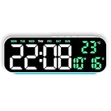ZBIianxer Moderna sveglia digitale a LED con indicatore di temperatura, ricaricabile tramite USB, per casa, ufficio, visualizzazione digitale dell'ora