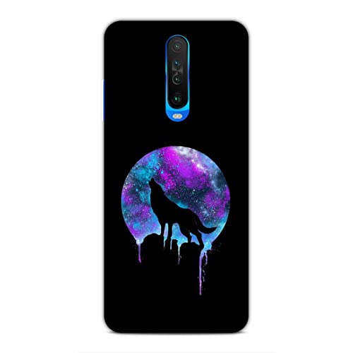 Image of Printed Mobile Back Hard Case Cover for Xiaomi Poco X2 / Xiaomi Redmi K30 / Xiaomi Redmi K30 5G | Wolf, Black Shadow, Multi Stars, Colourful sky-2181