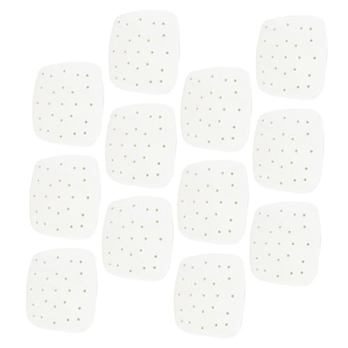 KAILIKETIY 100枚 エアフライヤー用無添加ノンスティックベーキングペーパー 通気付き 耐油 耐熱 クッキングシート ロースト調理対応