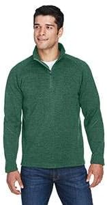 Devon & Jones Adult Bristol Sweater Fleece Quarter-Zip M FOREST HEATHER - Image 2