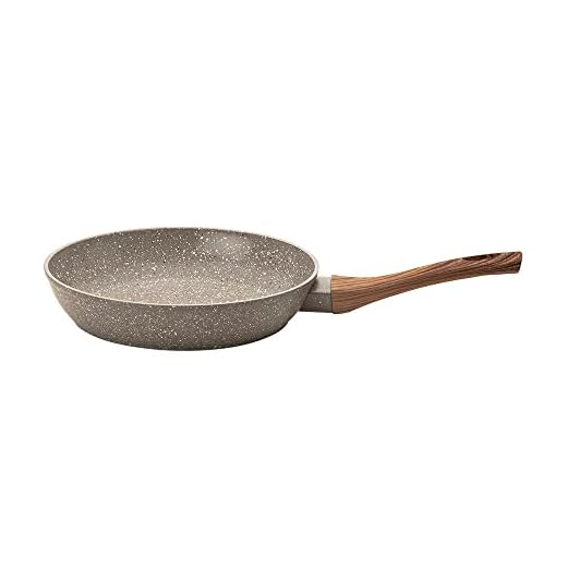 Mimo Style Frigideira Linha Cook - Estrutura em Alumínio Revestida em Cerâmica, Fundo de Indução. Cabo Soft-Touch, Não Esquenta. Funciona em Fogão a Gás, Elétrico e Indução (Grafito - Cinza, 22cm)