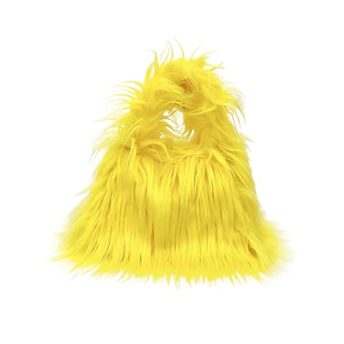 Sac à main en peluche pour femme rétro vintage avec bandoulière souple