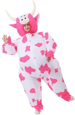 JASHKE Aufblasbares Kuhkostüm für Erwachsene Aufblasbare Kuh-kostüme Kuhkostüm für Damen Herren Halloween Weihnachten