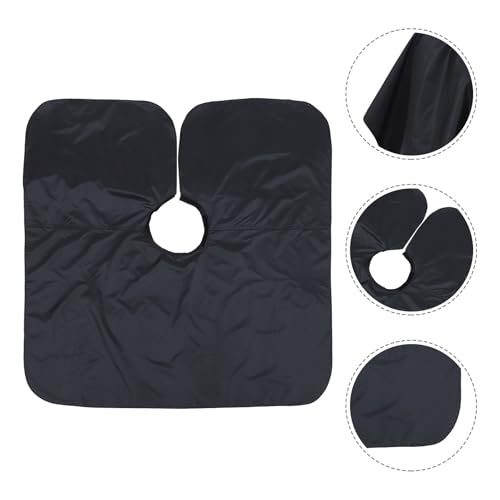 IMIKEYA Capa impermeable para corte de cabello con chal negro ampliado, capa para teñir y peinar para uso profesional en salón, cuello para peluquería para hombres y mujeres miniatura 6