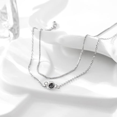 Image of CHIC & ARTSY 925 Sterling Silver Ankle Bracelets for Women, Adjustable Double Layer Chain Anklets, Minimalist Lightweight Foot Jewelry for Beach & Everyday Wear