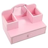 Artisanat en bois robuste : la construction robuste garantit que ce jeu en bois est sûr pour les scénarios de jouets de coiffeuse pour enfants, suffisamment durable pour une utilisation à long terme comme mini-vanité, commode de poupée, accessoires de chambre de maison de poupée