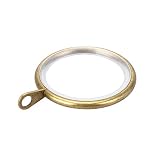 ＫａｉＹｉカーテンリング 静音 スライドリング 内径34mm カーテンフックリング 直径30mmまでの突っ張り棒に適用 ブロンズカラー 20個入り