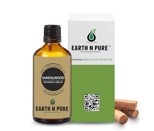 Image of Earth N Pure Sandalwood (Chandan Oil) Essential Oil for Skin- Natural and Therapeutic Grade - 100 ml