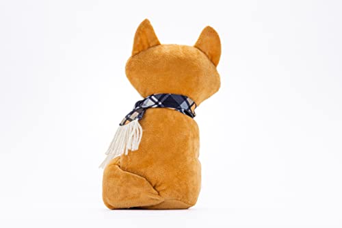 Giftcraft Fox Door Stoppers, Abby And Frankie Fox Door Stoppers, Two Christmas Plush Fox Doorstoppers In Tan And Blue Plaid, Plush Fox Home Decor Doorstops #TOP4