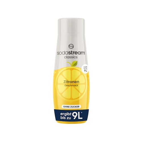 SodaStream Sirup Zitrone ohne Zucker, 1x Flasche ergibt 9 Liter Fertiggetränk, Sekundenschnell zubereitet und immer frisch, 440 ml 1
