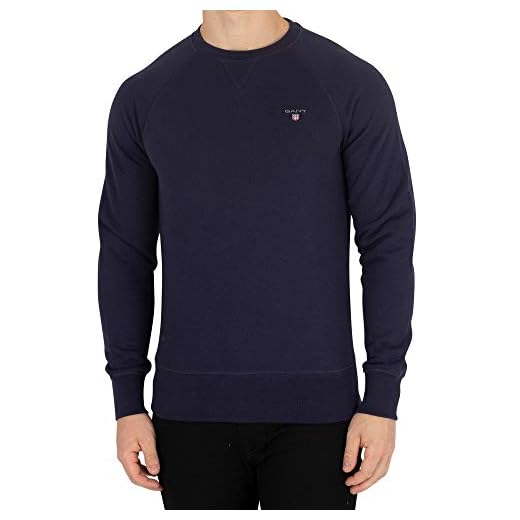 GANT Herr original C-hals tröja kofta, Blå (aftonblå), S