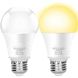 Boxlood Dawn Till Dusk Bulbs, 9W, 60W Equivalent, Outside Bulbs Automatic On Off Twilight Sensor LED Light Bulbs,3000K Warm White, Security Lighting for Hallway, Porch, Balcony, Backyard, Garage