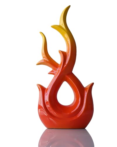 Estatua Decorativa Abstracta de Rama de Árbol Naranja 12 Pulgadas miniatura 1