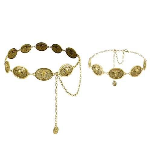 DOCILA Western Belt Hat Band Women Cowboy Chain Belts Adjustable Cowgirl Hat Straps Dress Waistband Rodeo Outfits Accessories