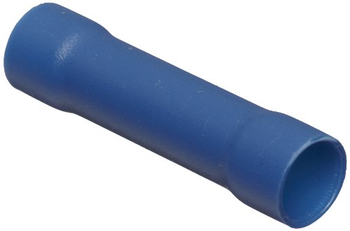 Morris Products 12130 Butt Splice Connector, Vinyl Insulated, Blue, 6 Wire Size (Pack of 100)