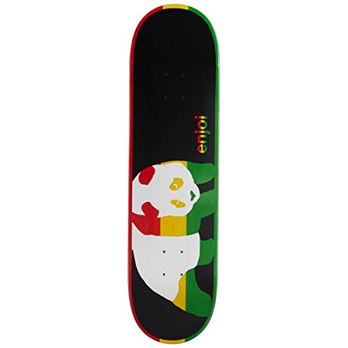 Enjoi Skateboards, Enjoi Rasta Veneer R7 Skateboard Deck - Black - 8.375inch