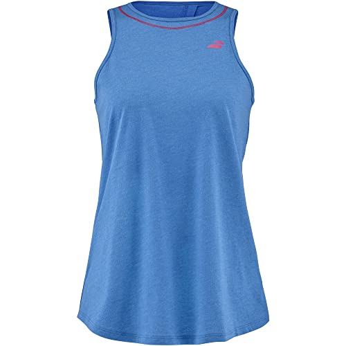 Babolat Women's Exercise Cotton Tennis Training Tank Top, French Blue Heather (Large)