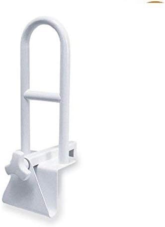 Healthline Steel Clamp-on Tub Rail, Anti-Slip Bathroom Bathtub Grab Rail Handrail, Safety Rail for Elderly and Seniors, White
