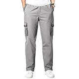 pantalon sans elasthane femme Taille Élastique：