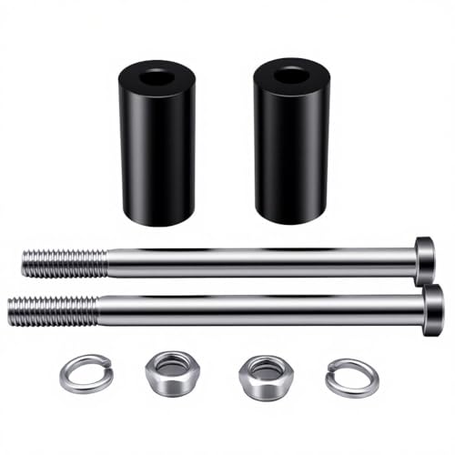 2 Pack Motorcycle Handlebar Riser Extension Kit, 2 Inch Rise Spacer Blocks With Bolts Nuts Washers, Fits 1/2 Inch Riser Mount Holes, For More Upright Riding Position On Cruiser Touring Bikes​