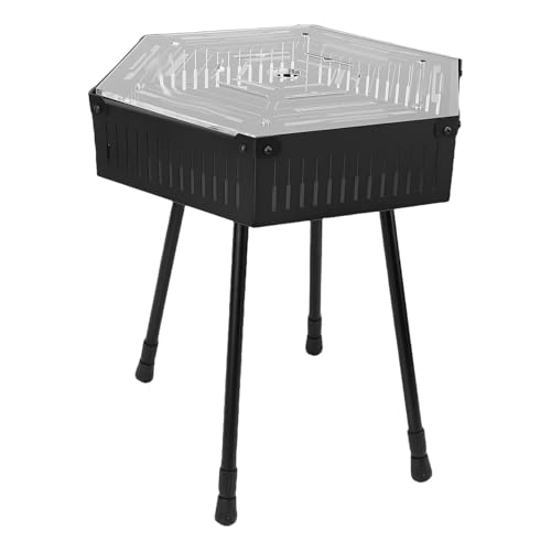 UPALDHOU Mesa de Camping, Mesa Plegable de Altura Ajustable con Almacenamiento de 8 litros para Patio Interior y Exterior