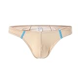 Herren Tanga Eisseide Männer String Slips Sexy Briefs Jockstrap Unterwäsche Sport G-String Reizwäsche Wrestling Thong Unterhose (Hautfarbe,L)