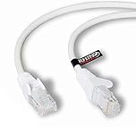 rhinocables CAT 6 High-Speed Gigabit Ethernet Cable - Patch Network Lead for LAN| Snagless UTP With LSZH Jacket | RJ45 Connector - Internet, Router, Modem, Smart TV, PC & More (1.5m, White, Pack of 1)
