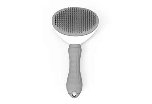 JZLLPet grooming brush, smooth dog comb brush, daily use to clean loose fur and dirt, suitable for small, medium and large dogs and cats with short to long hair. Grey