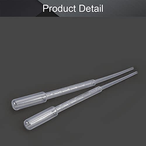 Image of Othmro 300Pcs 3ml Disposable Plastic Transfer Pipettes,Calibrated Dropper Clear Pipettes Liquid Dropper Suitable for Ear Eye Essential Oils Makeup, Science Laboratory, DIY Art 185mm Length