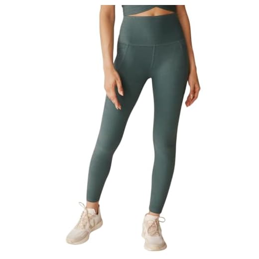 Beyond Yoga Women's Spacedye Out of Pocket High-Waisted Midi Legging, Storm Heather, X-Small