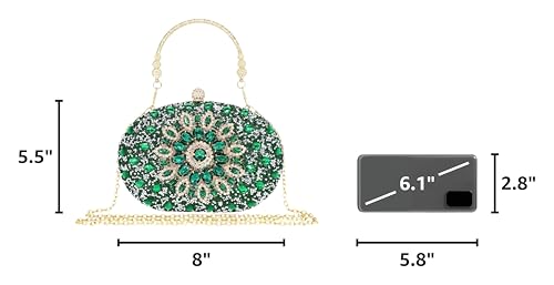 Image of MAIRLOM Rhinestone Clutch Purses for Women Evening Bag Sparkly Handbag | Diamond Clutches Purse Glitter Crystal Gemstone Shoulder Bags Luxury Handbags for Wedding Formal Party Prom