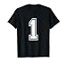 Number 1 T-Shirt Birthday Varsity Sports Team Jersey T-Shirt