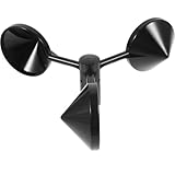 Mikikit Boîtier Anémomètre Abs Compact 15X15X6.2 Cm Capteur De Vitesse Du Vent Léger Et Résistant Pour Surveillance Météorologique Extérieure Facile À Installer Et Transporter