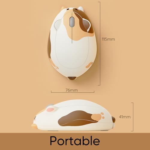 Image of Akko Cat Theme Wireless Gaming Mouse Calico Cat, Tri-Mode Mouse BT3.0 /BT5.0 /2.4G, Cute Optical Cordless Cartoon Mice for Computer /Laptop /Desktop /PC, Compatible with Mac /Win