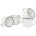 Culver 14-Ounce Campfire Ceramic Mug Set of 4 (White)