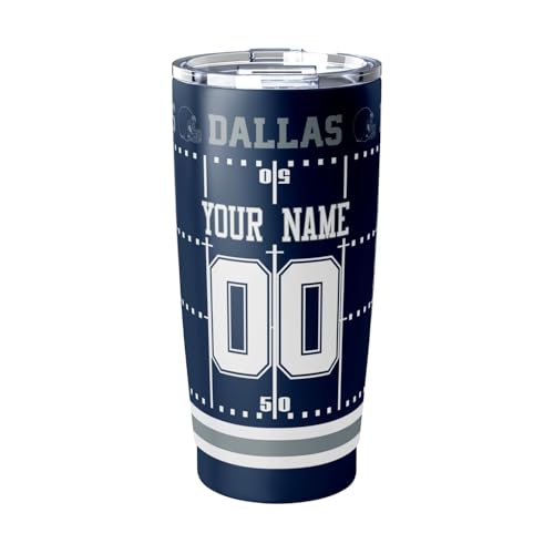 Image of ANTKING Dallas Tumbler 20 oz Travel Coffee Cup for Men Women Boy Custom Name Number Gifts