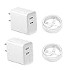 iPhone 17 16 15 Charger: Fast Charging – USB C Charger – i Phone 17 16 Charging with 2 Pack Cable for iPhone 17/17 Pro Max 16/16 Plus/16 Pro/16 Pro Max