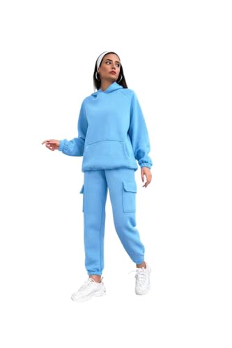 Image of KOTTY Women's Fleece Tracksuit | Comfortable Winter Coordset with Joggers & Hoodie | Soft Workout Wear for Walking, Trekking & Gym