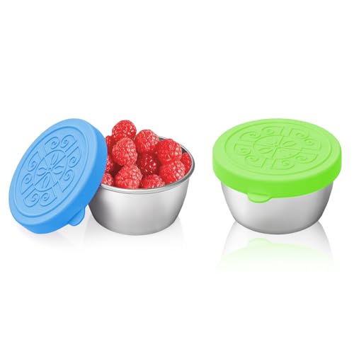 Image of TecoKart 40ml Salad Dressing Containers - 2Pcs Reusable Small Steel Box with Lid, Leakproof Chutney Box for Tiffin, Ideal for Travel, Picnic, Office & Kids Lunchbox Use