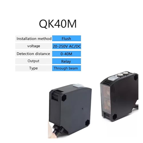 Sensor fotoeléctrico de reflexión regresiva QK40M con alcance regulable hasta 7m 2
