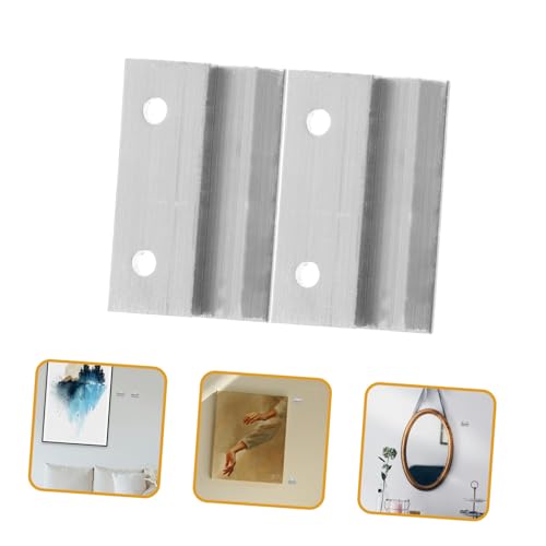 Image of TEHAUX 8pcs French Cleat Hangers Heavy Duty z Clips Wall Mounting Brackets for Mirrors Artwork Partition
