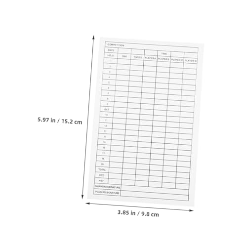 5 unidades de tarjetas portátiles para registrar puntuaciones de golf, papel recubierto, herramientas duraderas para seguimiento al aire libre, fáciles de transportar miniatura 2