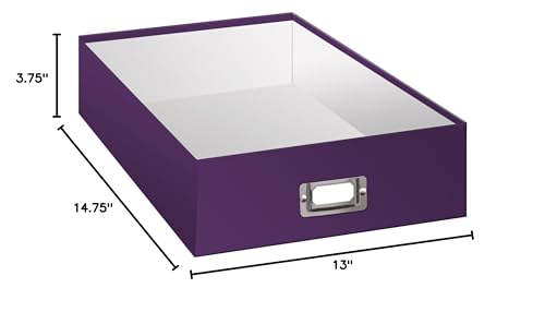 Image of Pioneer Photo Albums OB-12S Bright Purple Storage Box 14.75 x 13 x 3.75 inch